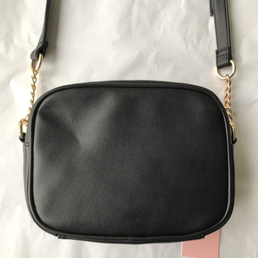 Juicy Couture Heritage Crossbody Licorice Embroidered Logo BLACK - Picture 5 of 6